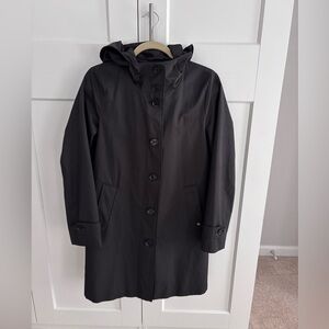 Calvin Klein Women's Black Rain Coat